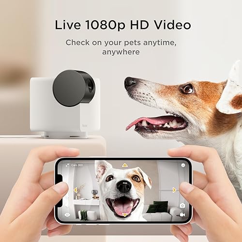 Miniatura 2 de Petcube Cam 360 The Pack de 2 cámaras  Cámara interactiva WiFi para mascotas y seguridad para el hogar con aplicación de teléfono, video HD de