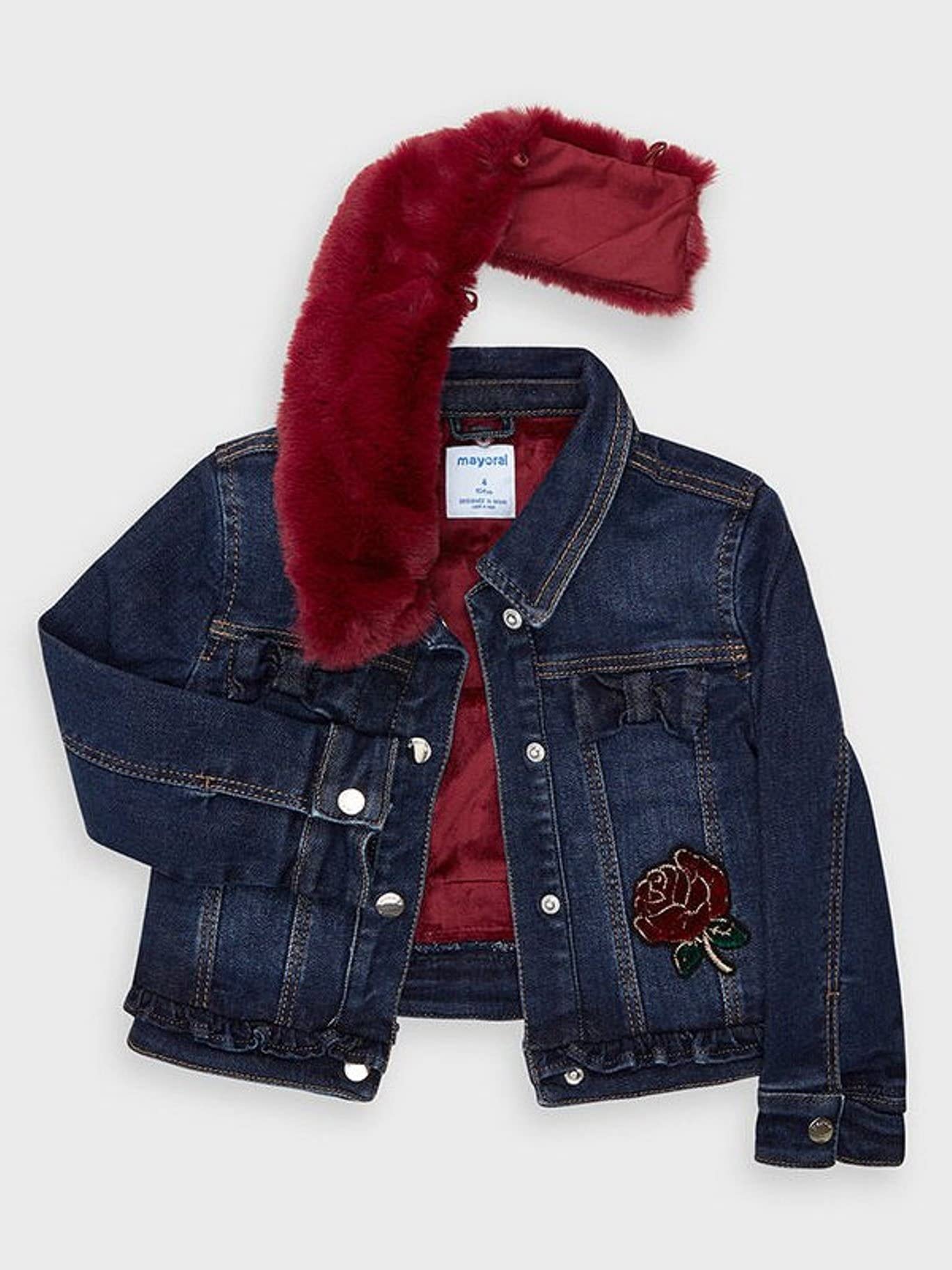 Mayoral Giubbotto Jeans per Bambine e Ragazze Scuro