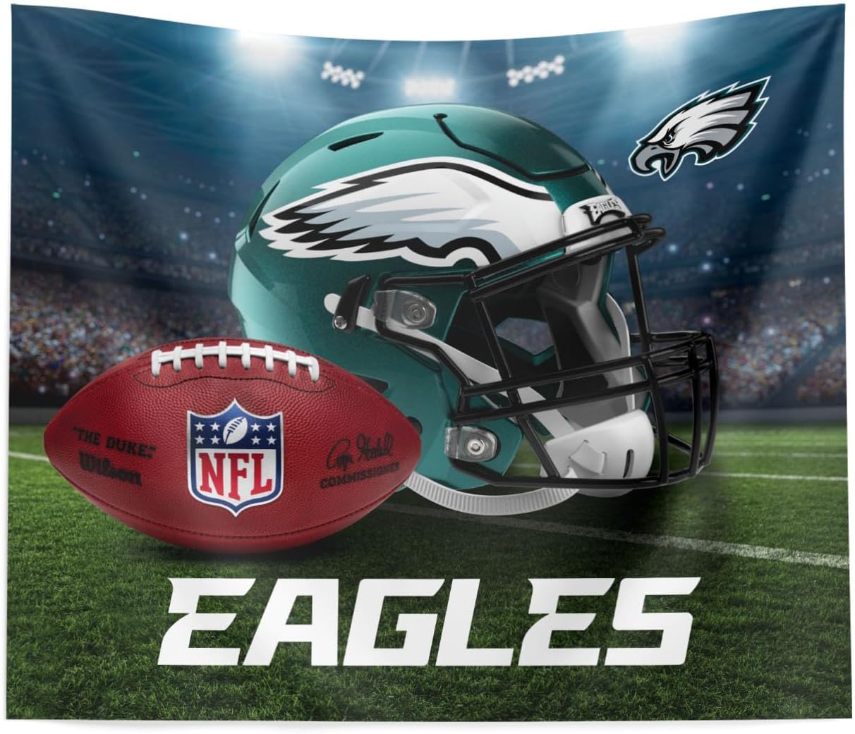 Northwest The Company NFL Philadelphia Eagles Printed Wall Hanging, 34" x 40", Gametime, Team Colors