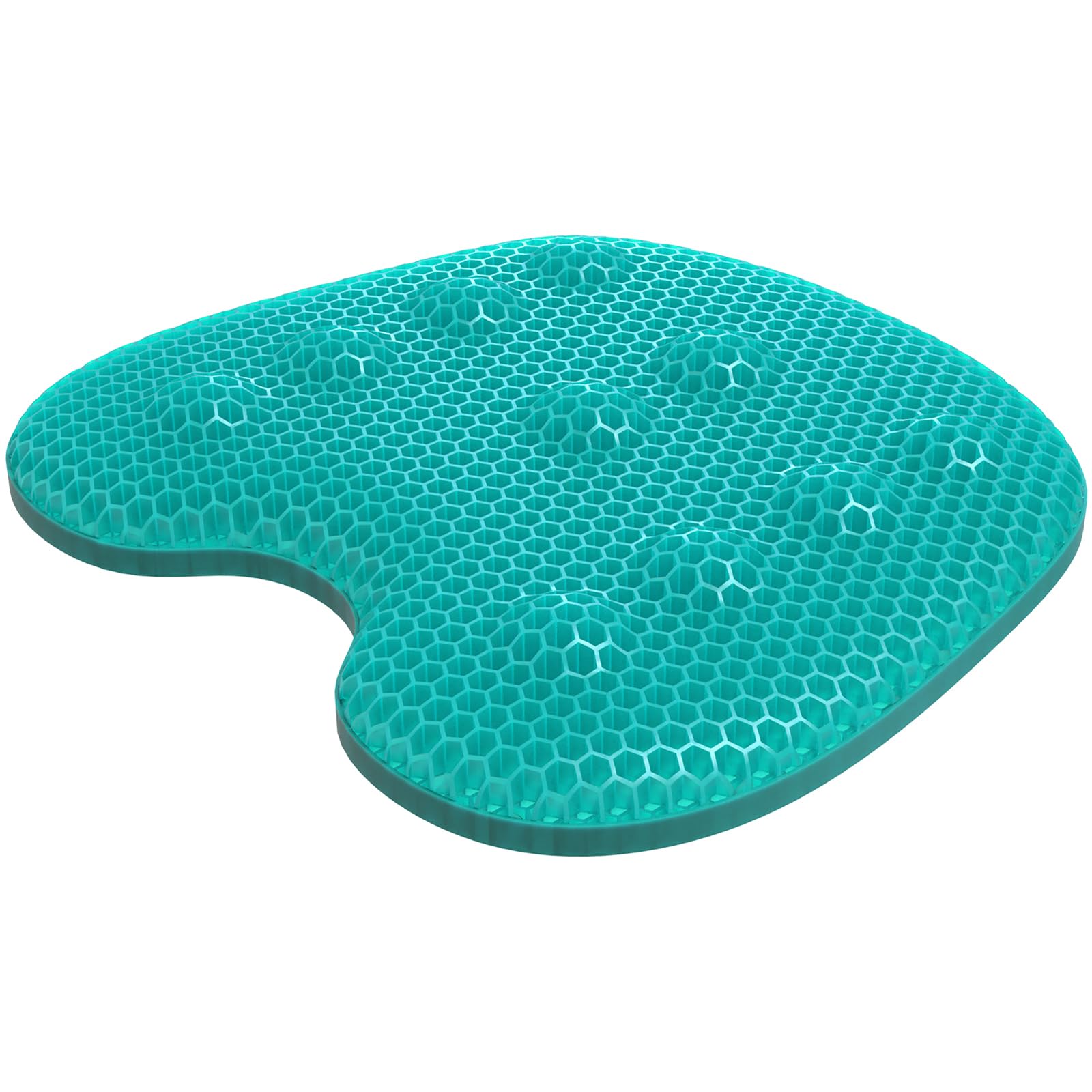Honeycomb Gel Seat Cushion Wavy Bump Design 17x16-Inch Large Cooling Sitting Pillow for Long Sitting, Pain Relief Cushion for Wheelchair, Pressure Relief Seat Cushion for Drivers Office Chair