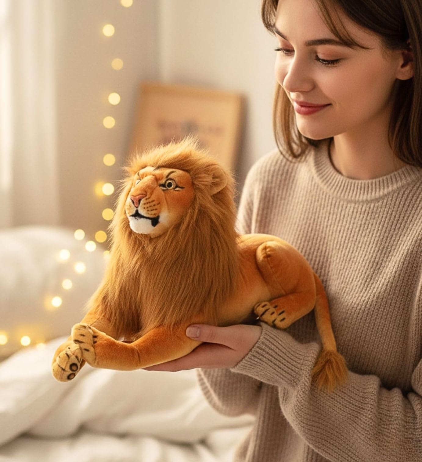 Tickles Jumbo Lion - King of The Jungle Soft Stuffed Plush Animal for Kids Birthday Gift (Color: Brown; Size: 45 cm)-image-15