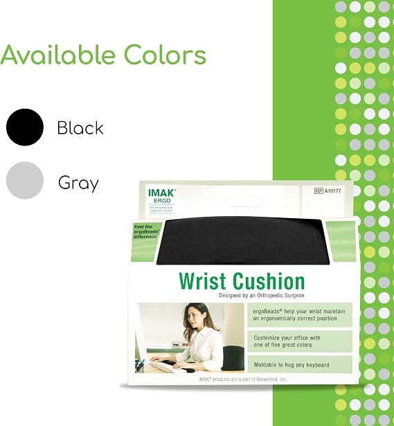 Brownmed IMAK Ergo Wrist Cushion for Computer Keyboard, Wrist Rest