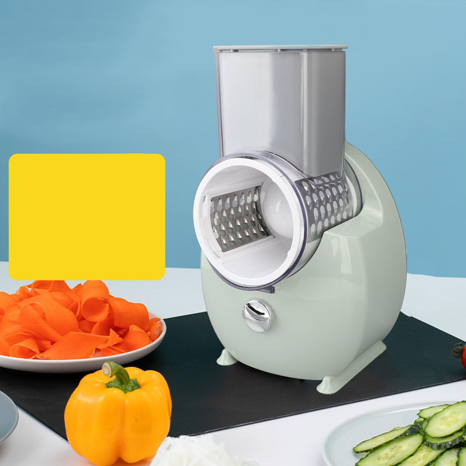 Grattugia elettrica, Affetta Verdure Elettriche Affetta Patate Chopper Multifunzione Affetta Verdure Elettriche Trituratore per Verdure Carote Carote Patate (Green)