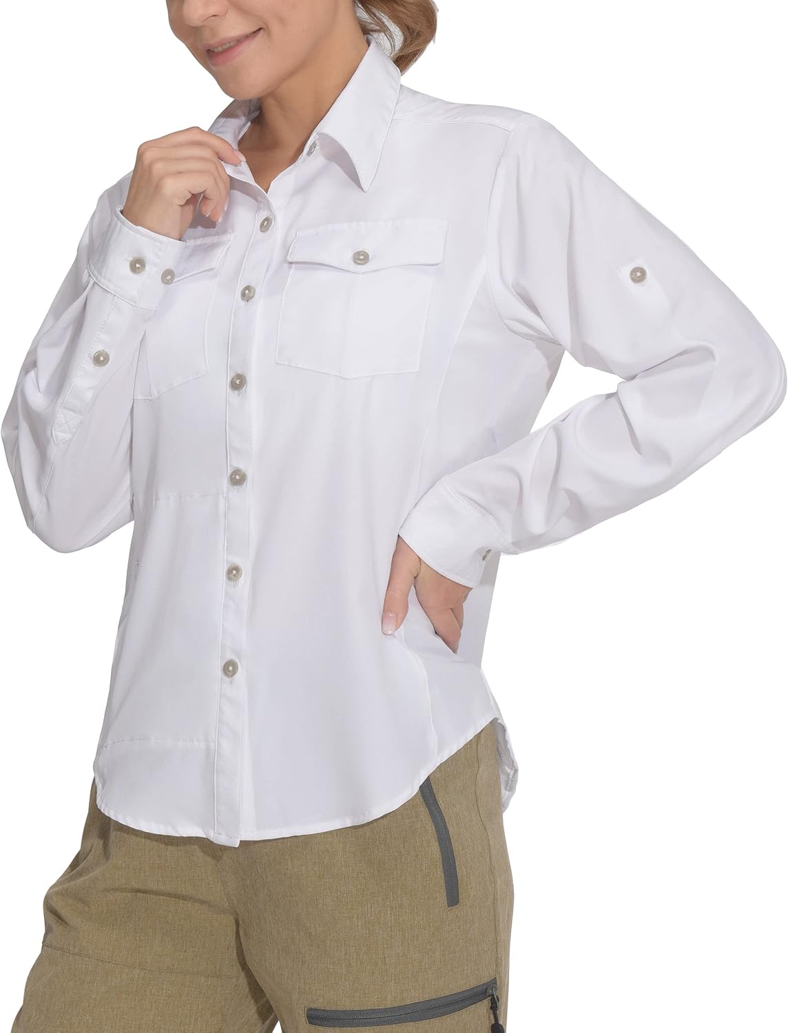 Little Donkey Andy Women's Stretch Quick Dry UPF50+ Long Sleeve Shirt for Hiking, Travel, Camping - Image 2