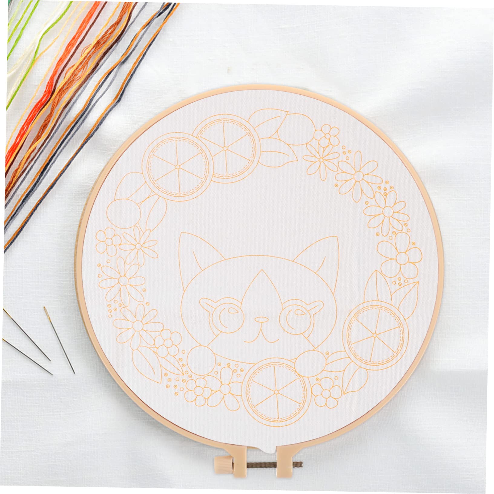 NUOBESTY 5 Juegos bolsa con bordado de gato kit de punto de cruz para adultos manualidades para niños kits de ganchillo kit de ganchillo material de bordado hecho a mano bordado a mano tela