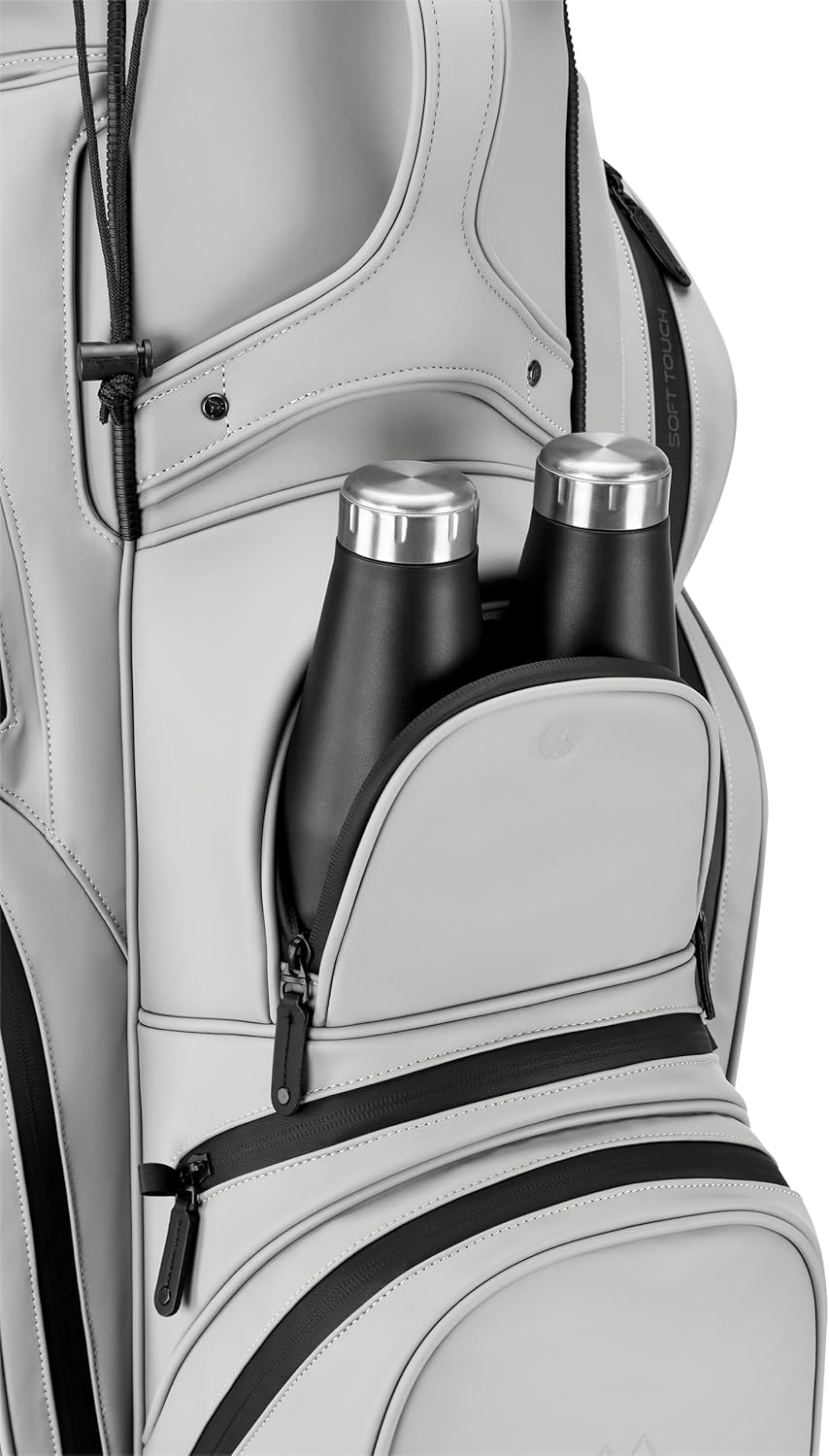 BIG MAX Golf Dri Lite Silencio Prime Cart Golf Bag – 14-Way Silencio Divider, Premium SoftGuard PU, Waterproof, 12 Pockets, 9.5” Top, 10.4 lb, Trolley Compatible