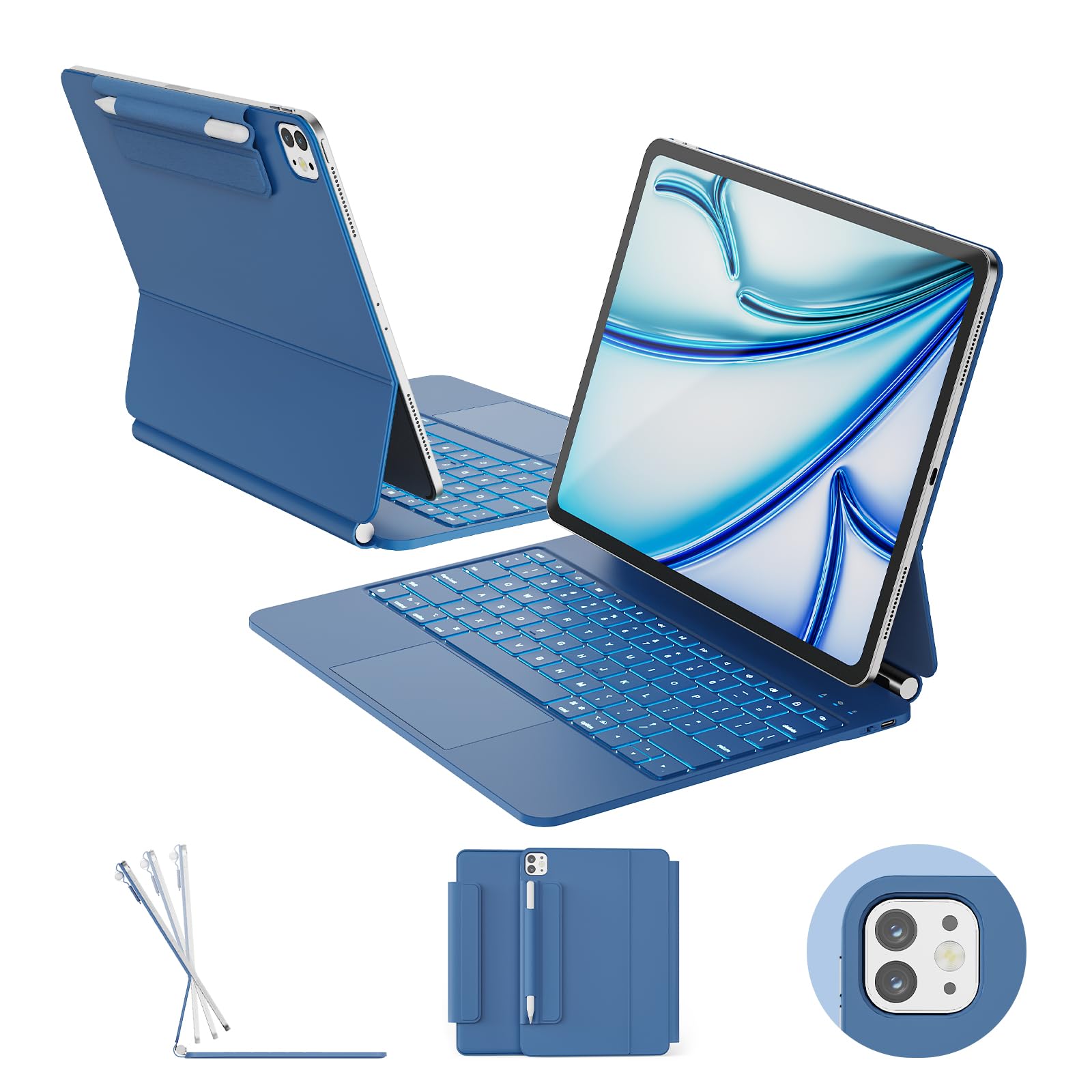 Amazon.com: RAYMCRAFT for iPad Air 13-inch Case with Keyboard (M4