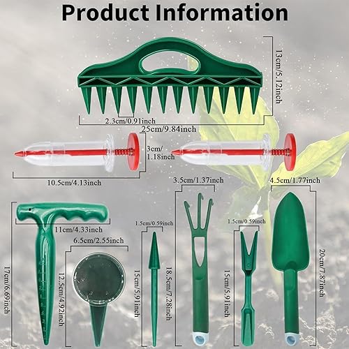 Miniatura 9 de Garden Hand Tools  Manual Soil Punch  Repotting Mat - for Planting Seedling Vegetable Tomato Pepper Flower Lawn Indoor Outdoor Cultivation