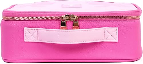 Miniatura 8 de Impressions Vanity Barbie Bolsa de viaje de mano para niñas, organizador de maquillaje de piel sintética con divisores extraíbles, soporte para