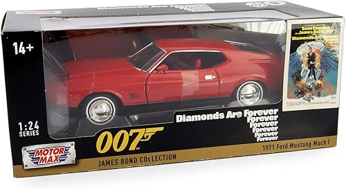 Miniatura 9 de JAMES BOND 1971 FORD MUSTANG MACH 1 124 MODELO COCHE "DIAMANTES SON SIEMPRE" EDICIÓN POR MOTORMAX 79851