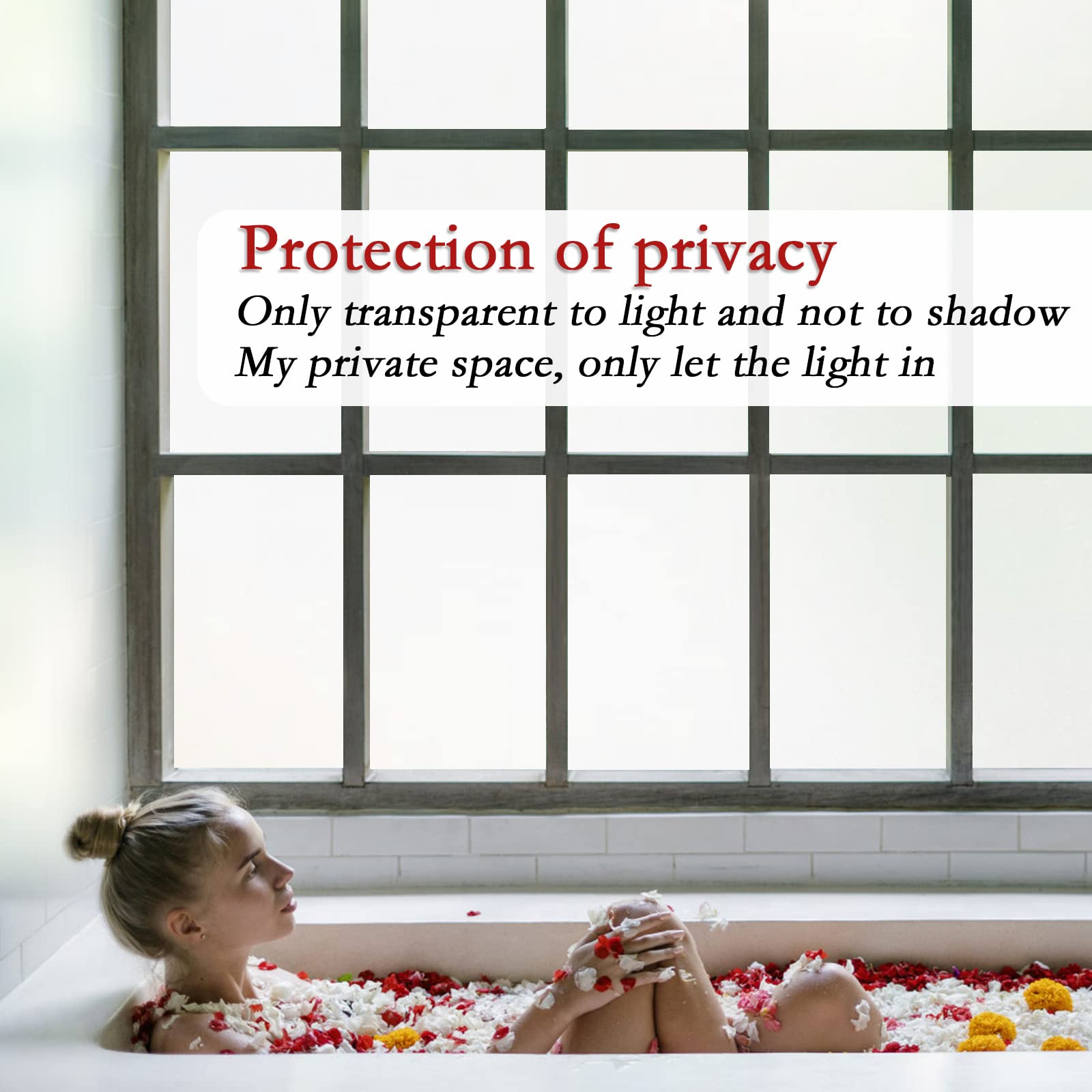 White Frosted Window Security Film 17.5in X 9.84ft, Shackcom Tempered Glass Window Film Adhesive Anti-Shatter for Home, Office and Car (White Frosted)