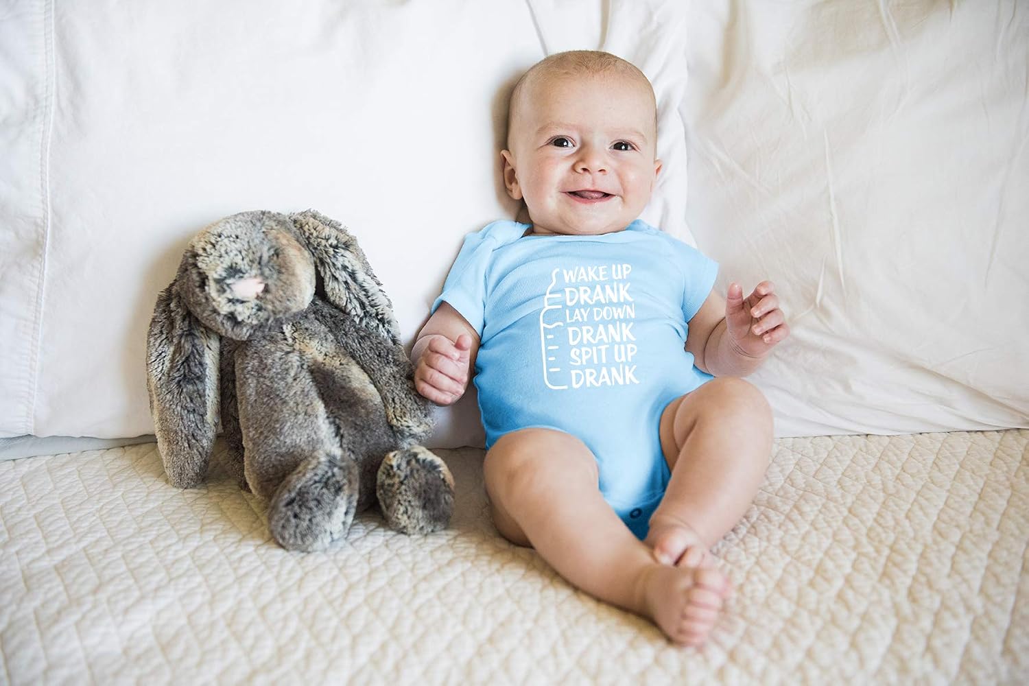 Wake Up Drank, Lay Down, Spit Up - Funny Baby Essentials Bodysuit - Newborn Outfit image 3