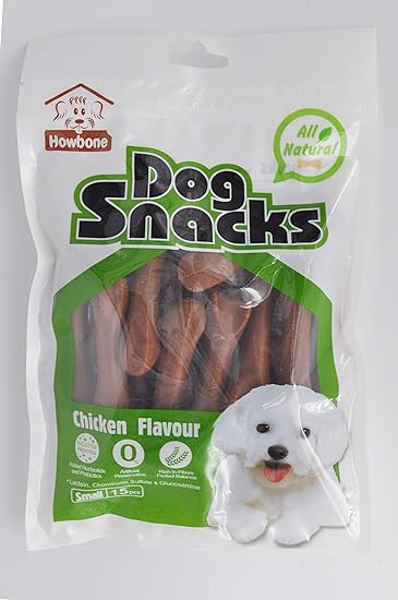 Gnawlers Dog How Bone Treats, All Natural, Added Prebiotic & Nucleotide, 0% Artificial Preservative, Rich in Fibres. Small, 15in1, 270gm, Chicken Flavor, Pack of 2 Sold by DogsNCats