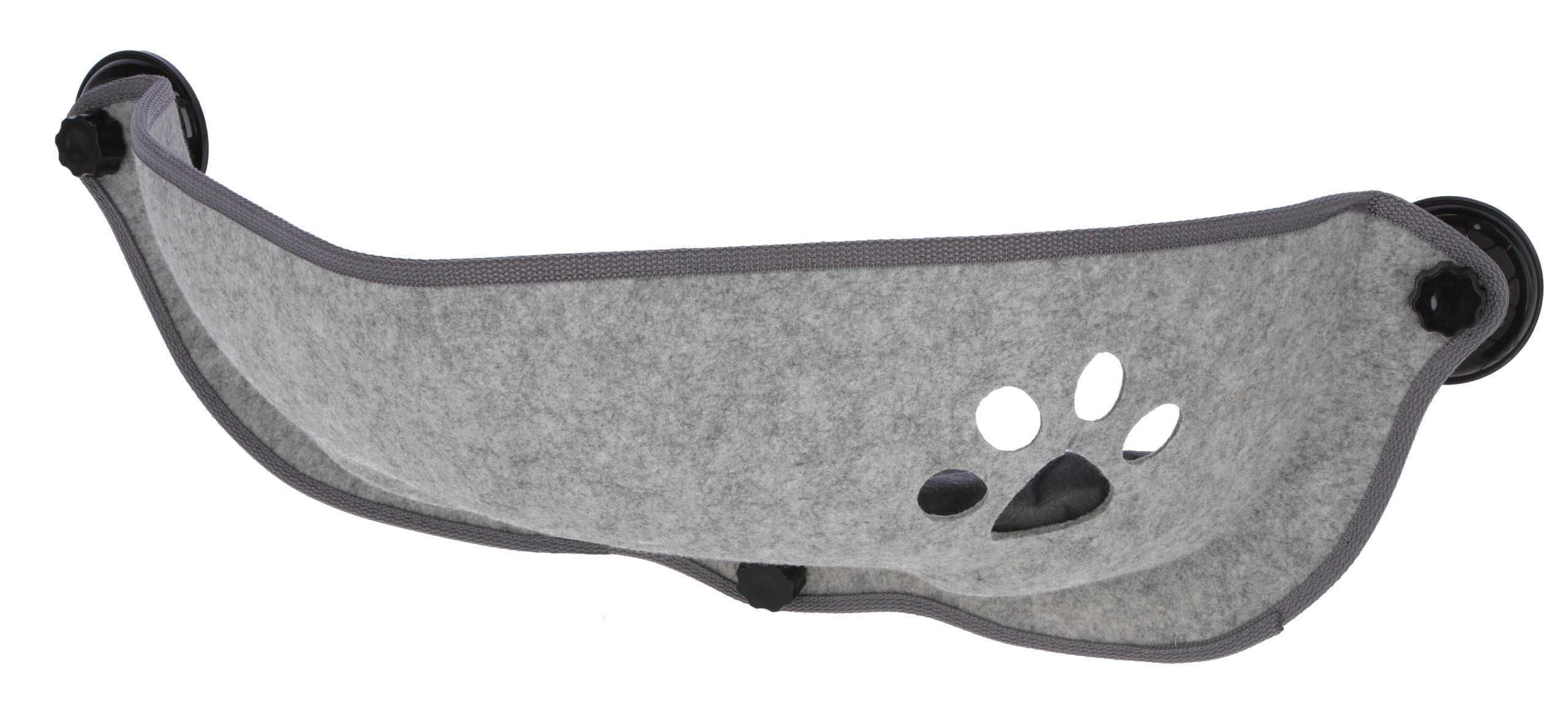 Kerbl Pet Panier pour fenêtre Filzino, Gris, 70x26x26cm, Feutre, Polyester, Plastique, Chats, Coussin intérieur Amovible