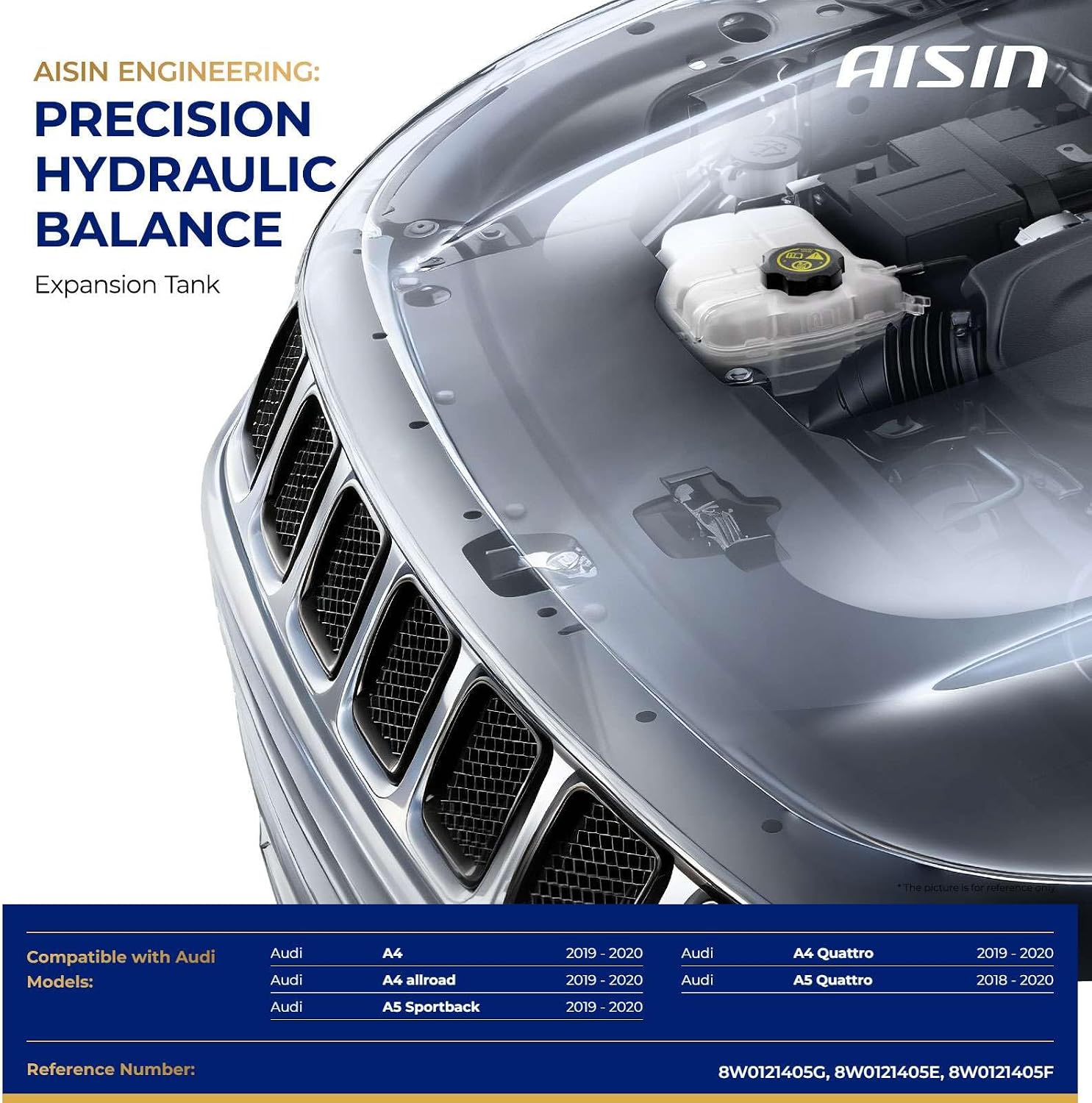 AISIN AFTERMARKET EXTVG-00252 Coolant Reservoir Tank with Cap & Sensor