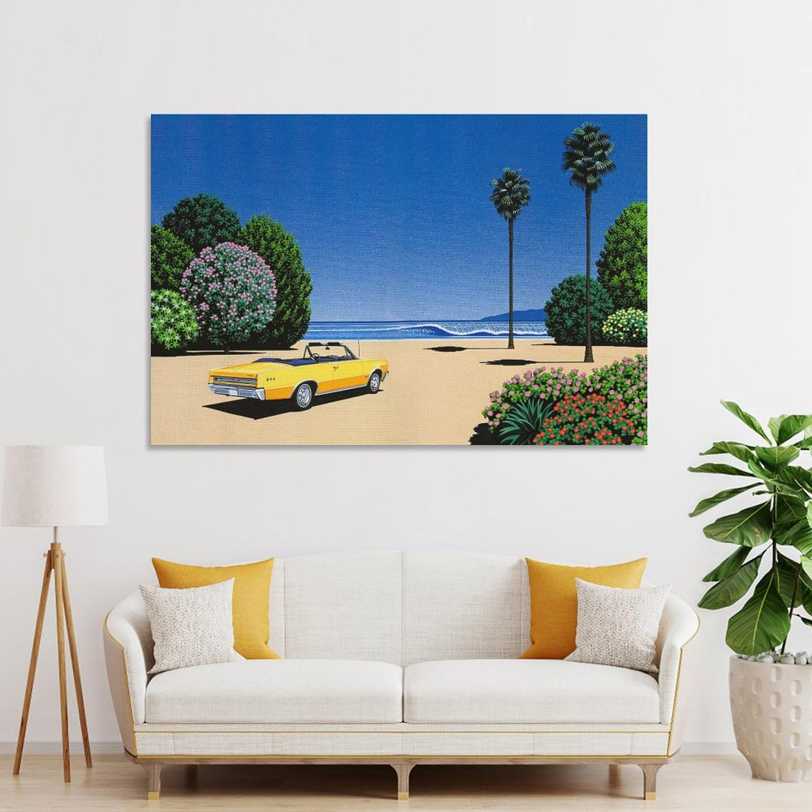 永井博ポスター　木製パネル加工新品 Amazon.co.jp: 絵画 おしゃれ 永井博 ポスター アート アート