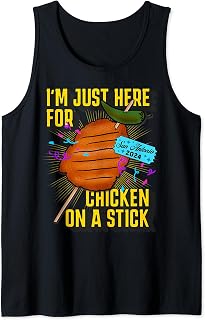 San Antonio Funny Fiesta Chicken on a Stick Tank Top