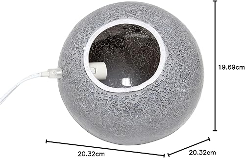 Miniatura 8 de Simple Designs LT3302-GRY  Lámpara de mesa de esfera de piedra