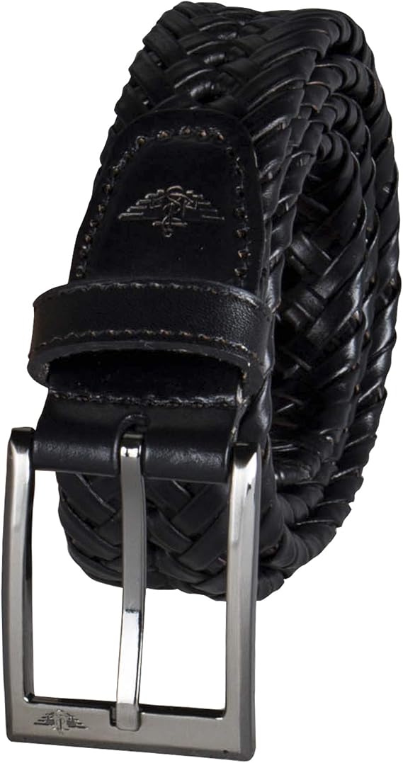 Dockers Men's Leather Braided Casual and Dress Belt, Black Glazed, 52: Buy Online at Best Price in UAE