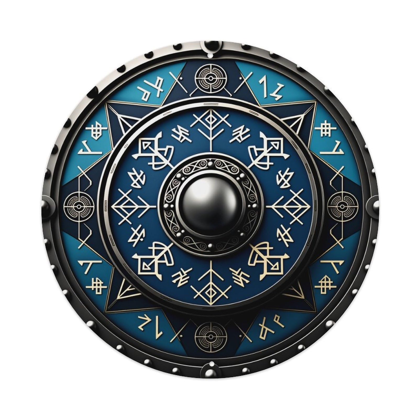 Ancient Symbolic Runes Design Pattern Metal Tin Sign Vintage Garden Bedroom Cafe Bar Man Cave Home Wall Decor Metal Poster 8x8 inches