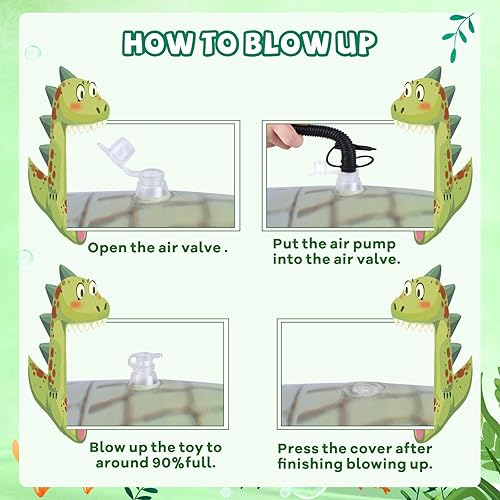 Vista 6 de Flotador inflable gigante de cocodrilo para piscina, globos de juguete de piscina con temática de animales de 84 pulgadas para decoración de fiesta