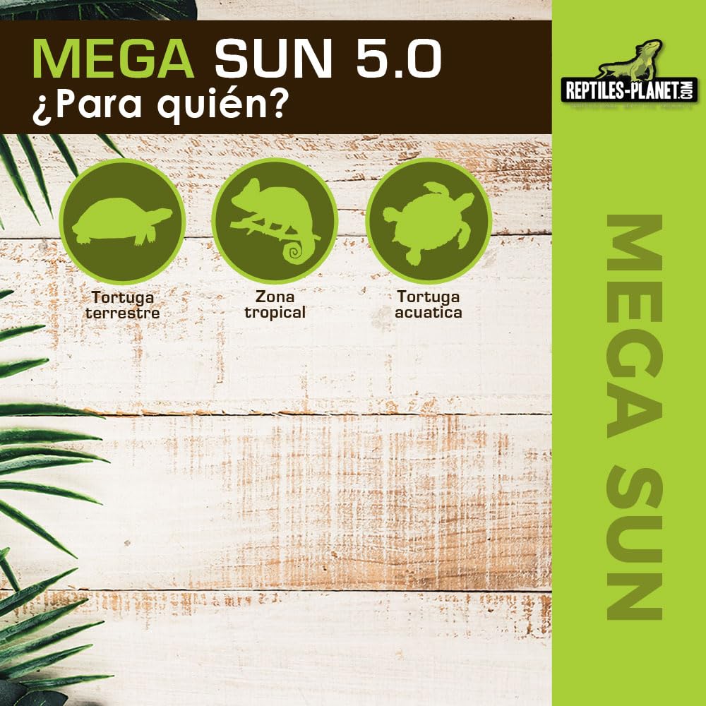 Reptiles-Planet Mega Sun UVA - UVB 5.0 Reptiles Lamp, 26 W
