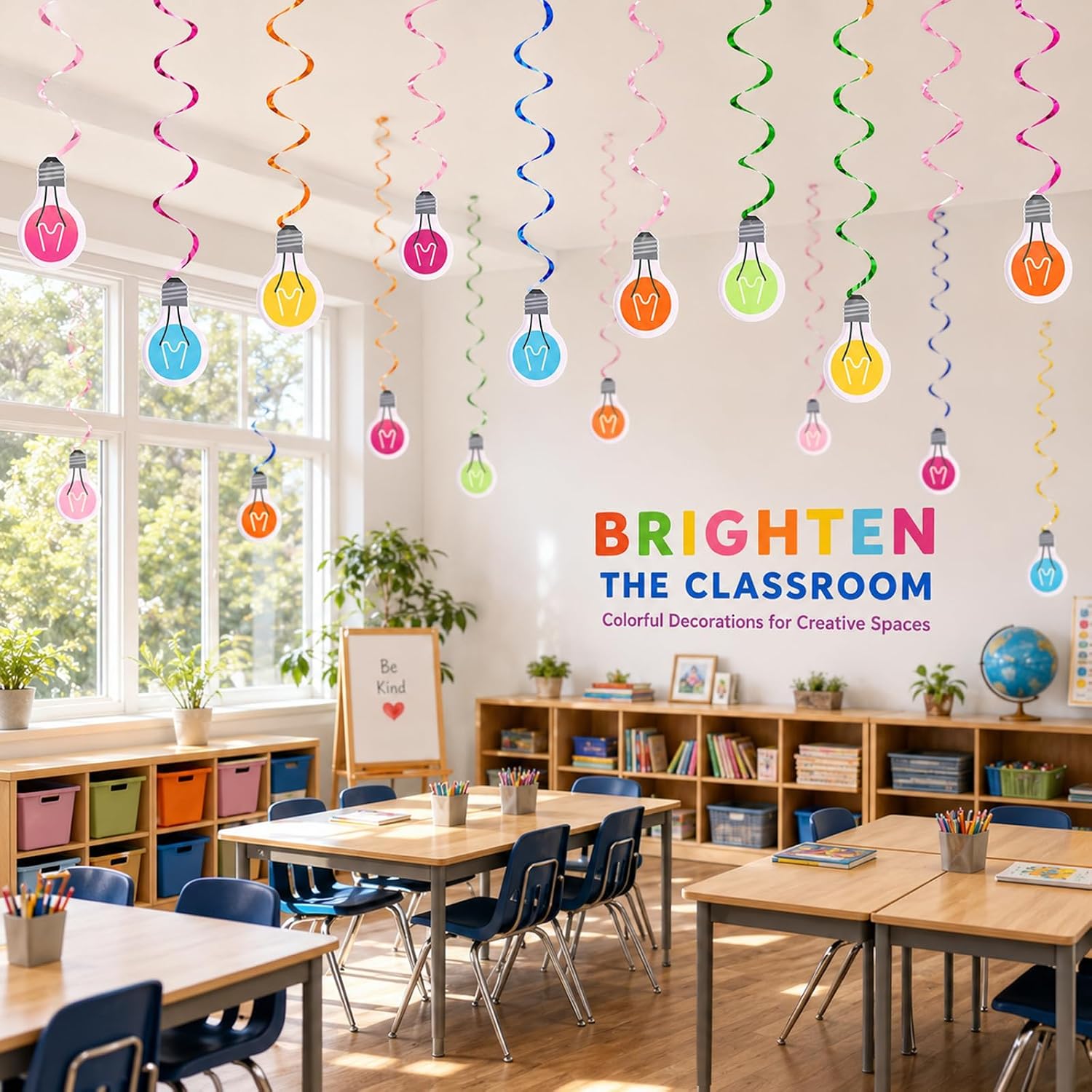 VBS Party Decorations Light Bulb Spiral Hanging Decorations, 36 Pcs
