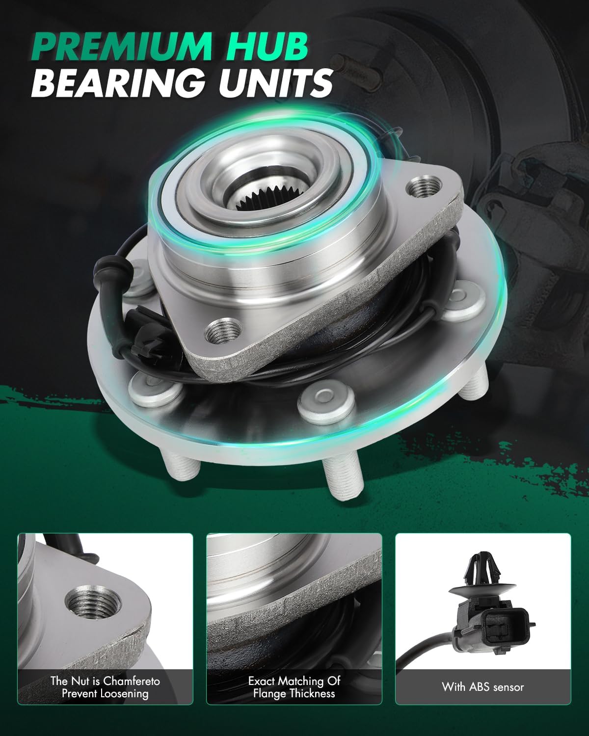 SCITOO 2 x Wheel Hub and Bearing Assembly Front for 2011-2022 for Infiniti QX56,QX80 for Nissan Armada 515127