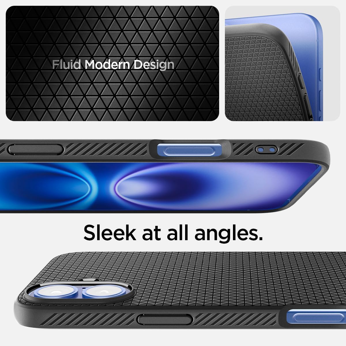 Spigen Liquid Air Designed for iPhone 16 Plus Case [NOT Compatible with MagSafe], [Military-Grade Protection] - Matte Black - Image 3