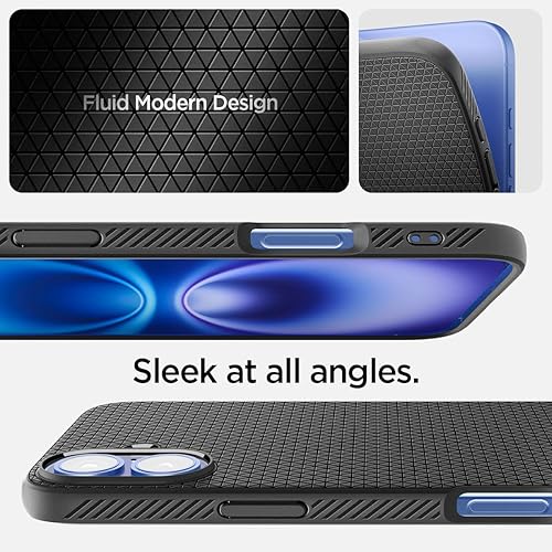 Vista 210 de Spigen Liquid Air - Funda diseñada para iPhone 13 Pro Max (2021), color negro mate