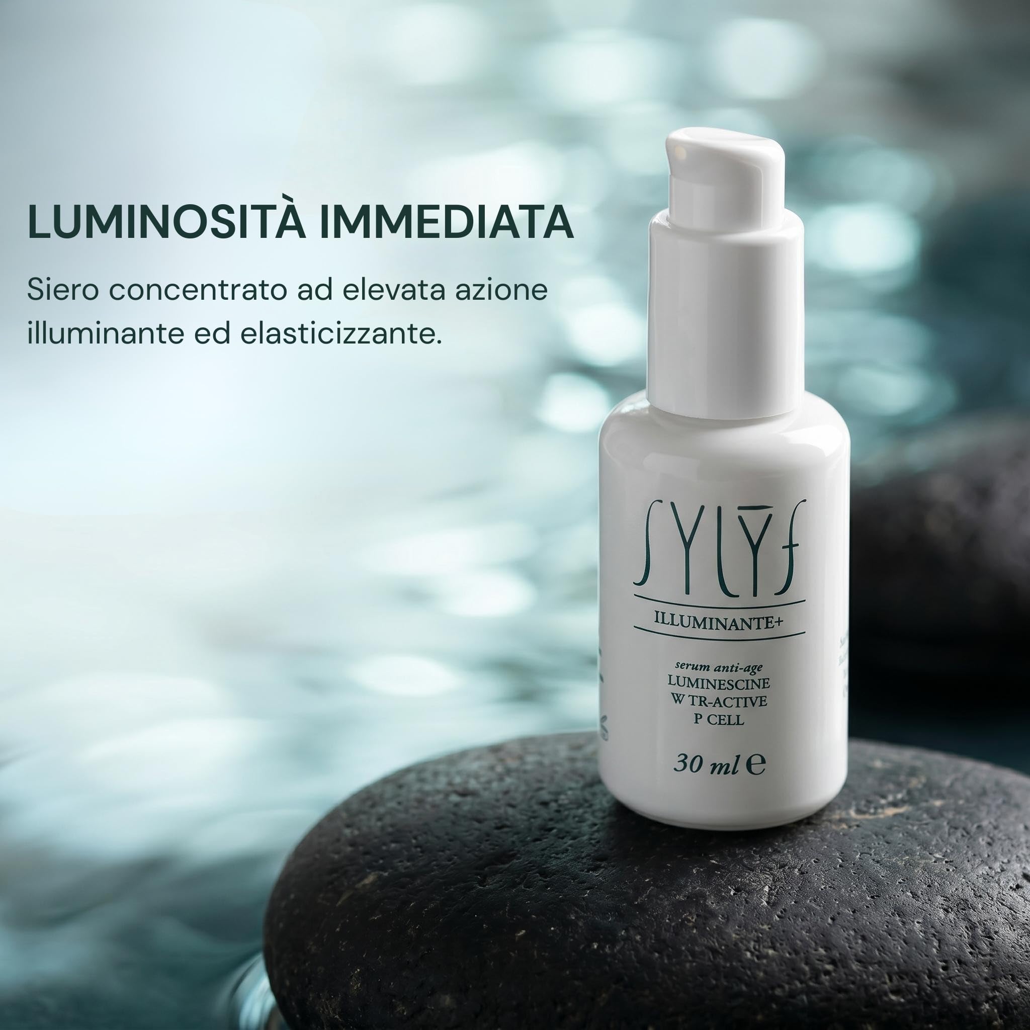 SYLYF Illuminante+ Siero Viso Anti-Age Liftante ed Elasticizzante 30 ml | Formula concentrata | Azione Liftante Elasticizzante | Pelle più tonica | Miscela sinergica di attivi