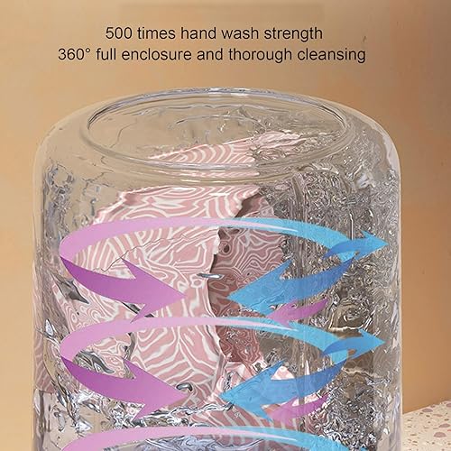 Miniatura 4 de Generic Lavadora portátil, mini lavadora compacta multifunción para apartamentos, lavadora pequeña portátil de ahorro de energía, taza recargable