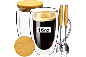 PARACITY Double Walled Glass Coffee Mugs