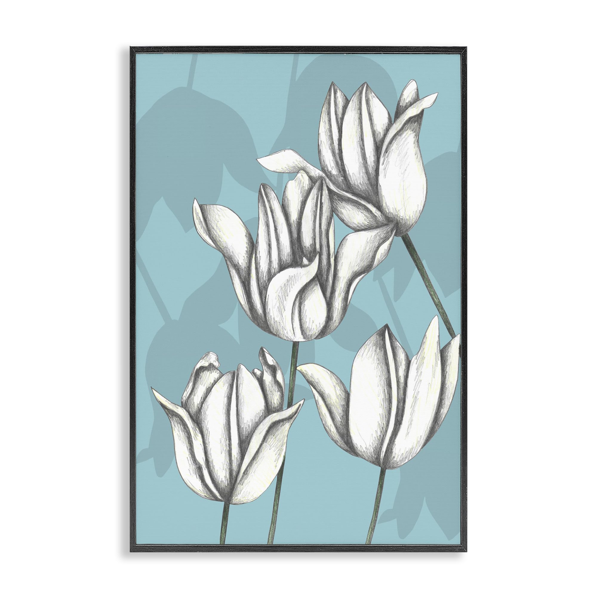 Cadre tulipes esquissées Keep Growing Stupell déco murale