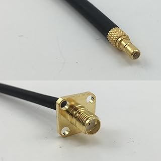 12 inch RG188 SSMB Male to SMA FEMALE FLANGE Pigtail Jumper RF coaxial cable 50ohm Quick USA Shipping