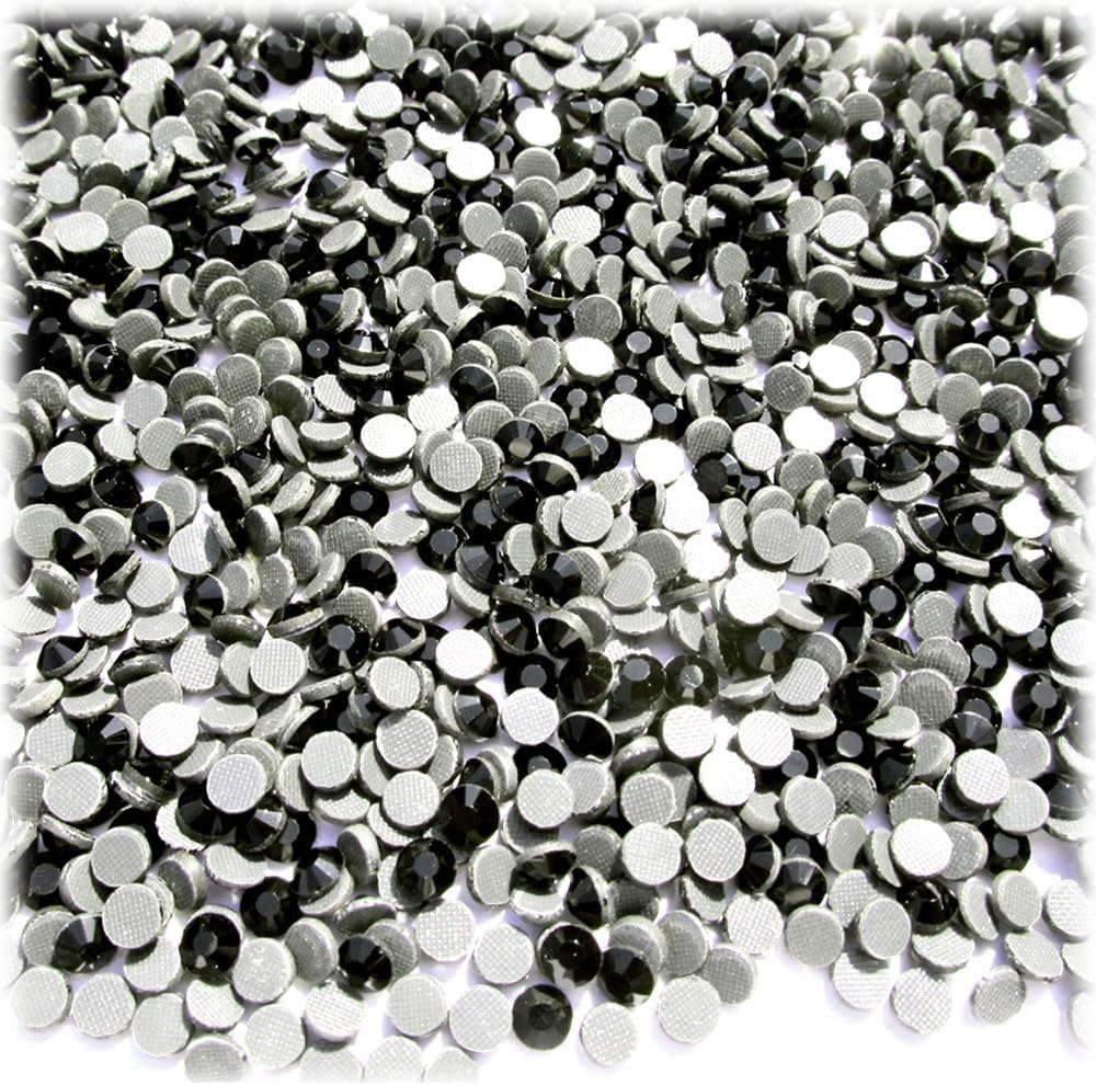 The Crafts Outlet 1,440-pc Iron on Heat induced Glue, Glass Rhinestones, Round 4mm (16ss) Small - Crystal Clear