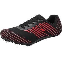 Unisex Track and Field Shoes with Spikes Sprint Long Jump Running Shoes for Kids Aldult Student Breathable Lightweight