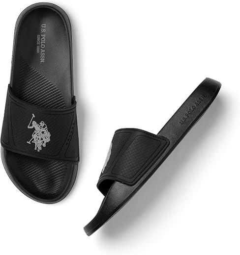 USPA| PHIL BLACK| Stylish slider Flipflops for Man