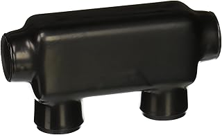 NSI Industries Polaris Black ISR-500B Insulated In-Line Splice Connector - 2 Ports for 500 MCM-4 AWG Wire Range - Dry Locations - Dual-rated for cooper and/or aluminum - Hex size 5/16-inch