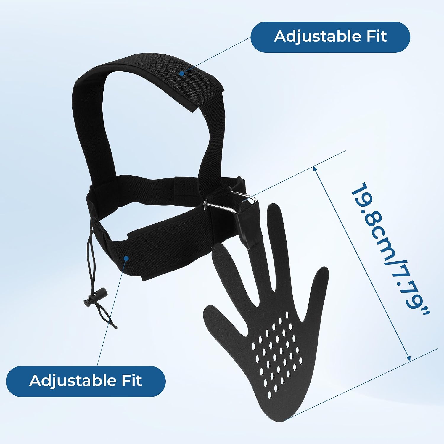 Hand in Your Face Basketball Mask Masque Headgear Blocking Guards Defensive Training 3D with Adjustable Strap Equipment Eye-Blocking Shooting Dribble Shooter Jump Shot for Men and Women (Black)