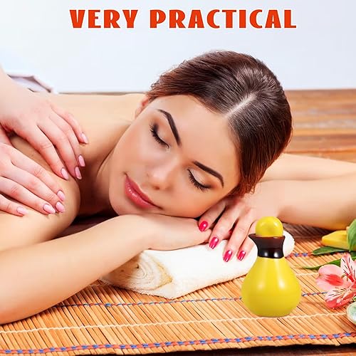 Miniatura 5 de Olla dispensadora de aceite esencial de cerámica amarilla para salón de belleza y spa vertedor de salsa de soja y contenedor de condimentos