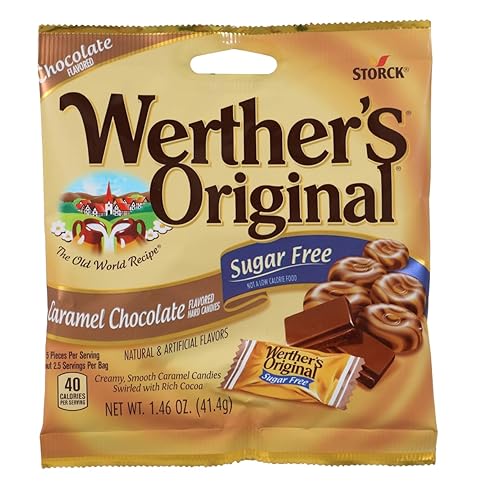 Miniatura 3 de Werther's - Paquete de 3 bolsas de caramelo duro original sin azúcar (1.46 onzas cada una) 3 sabores café, chocolate, caramelo, perfecto para