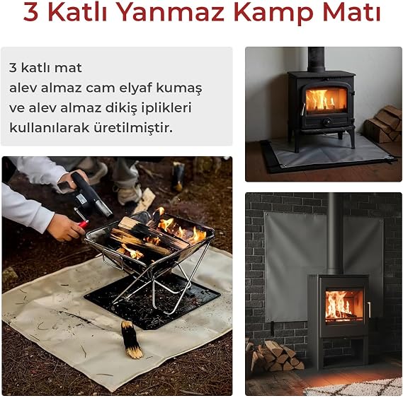 Çok Amaçlı Kamp Matı 3 Katlı 50x100cm