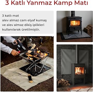 Çok Amaçlı Kamp Matı 3 Katlı 50x100cm
