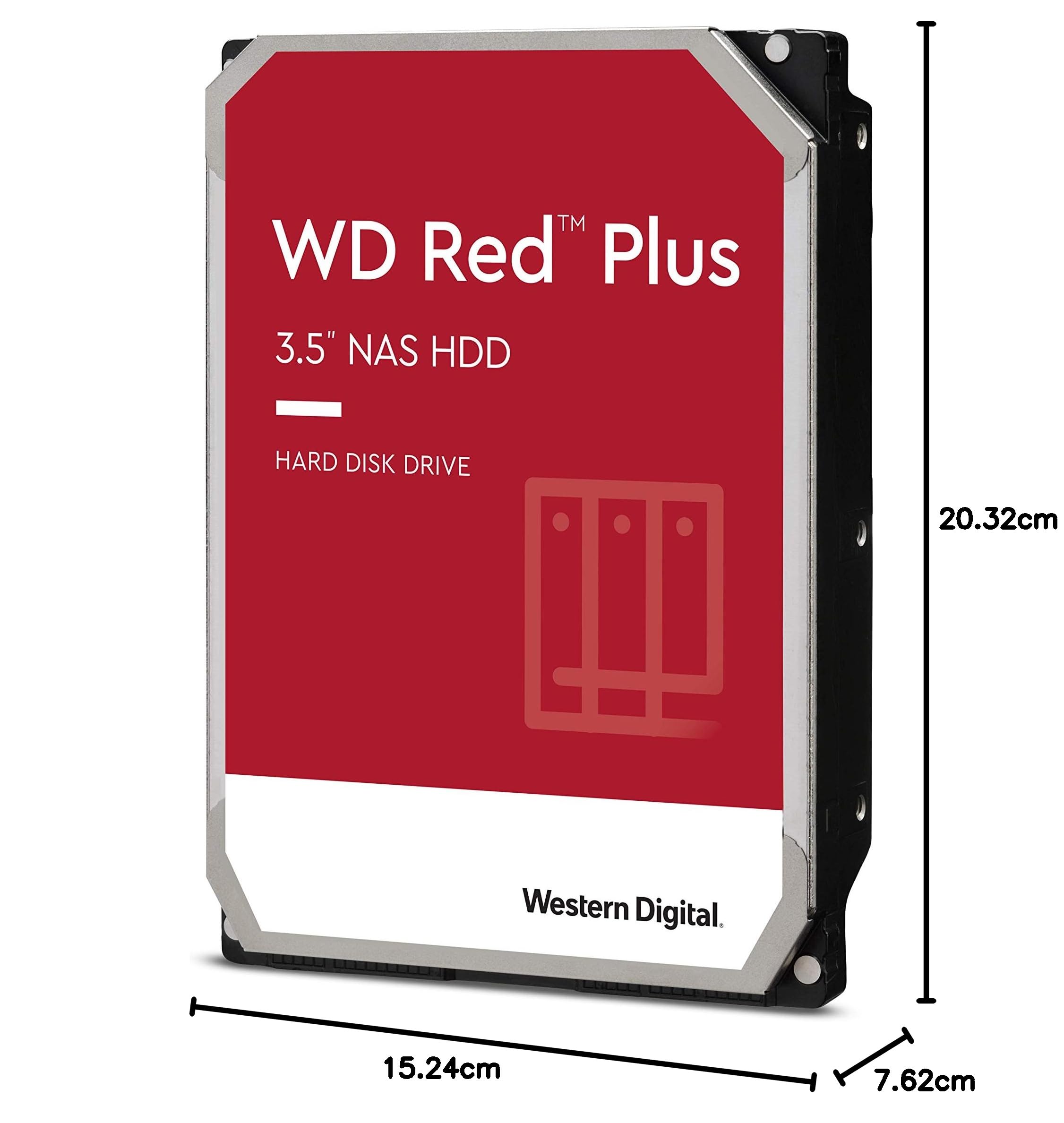 Western Digital 3TB WD Red Plus NAS Internal Hard Drive HDD - 5400