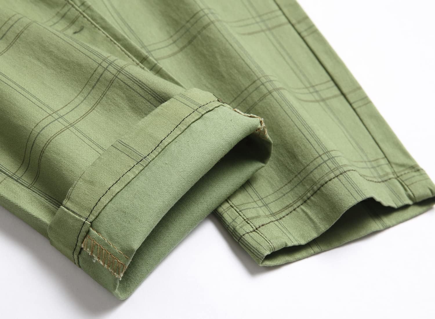 Plaid Pants for Men, Stretch Mens Slim Fit Dress Pants Skinny Flat-Front Fashion Business Casual Chinos Pants - Image 5