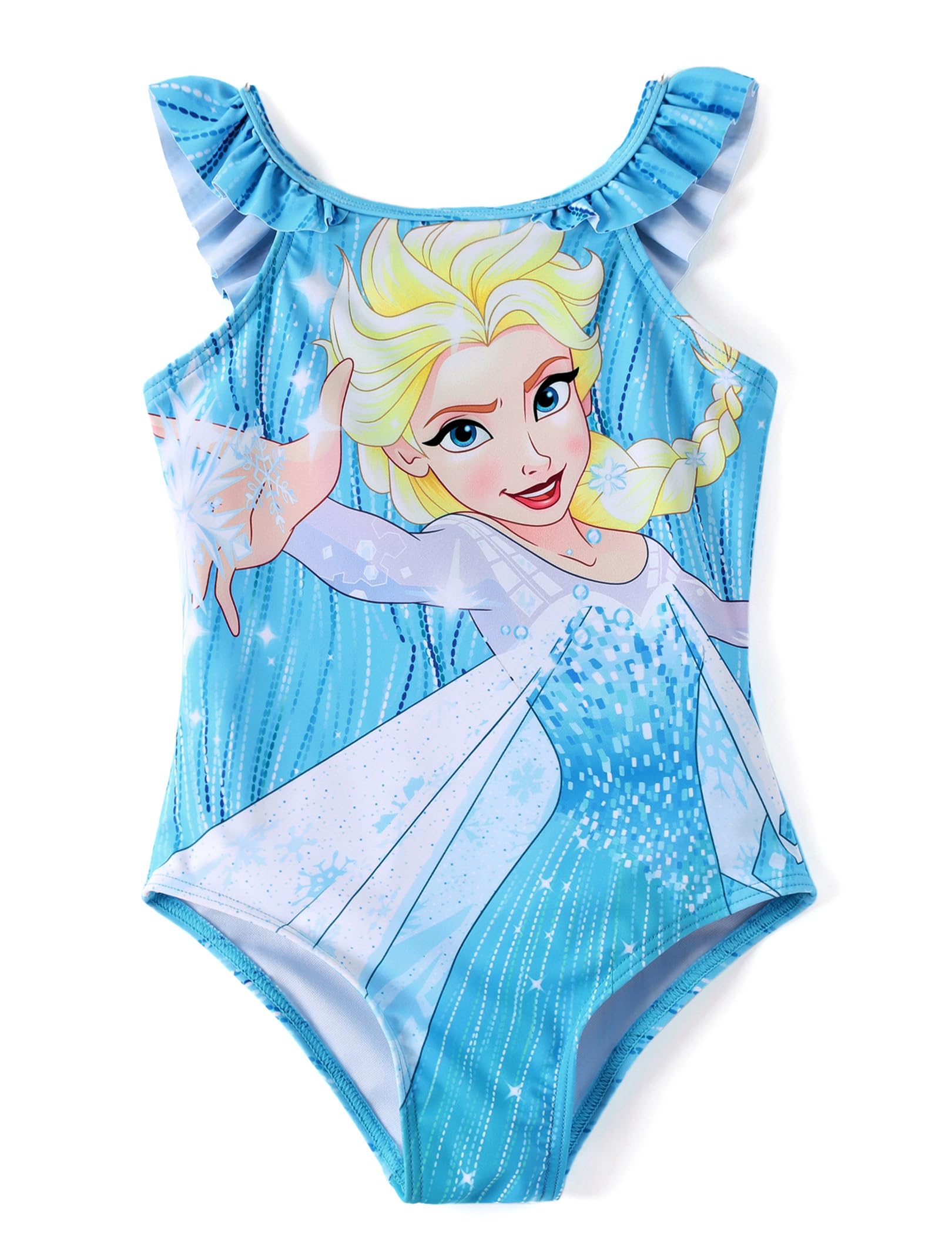 Disney Girls Swimsuits UPF 50+ One Piece Bathing Suits Sport Swimwear 2-9Y