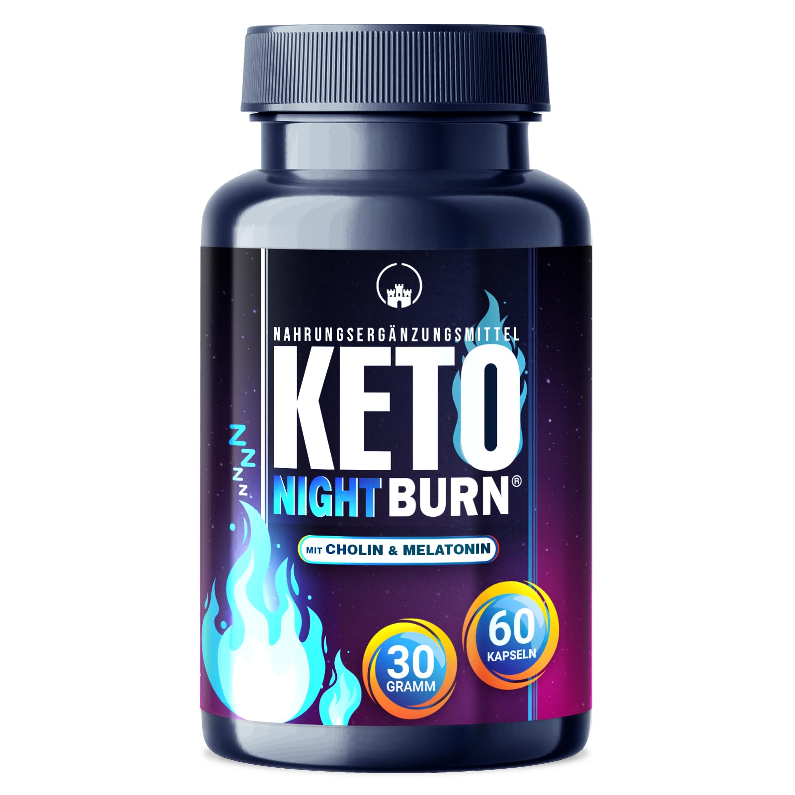 NEU: Saint Nutrition® KETO NIGHT BURN - Appetitzügler mit Melatonin 0,5 mg und Cholin für die Nacht – Stoffwechsel Rezeptur extrem, schnell & endlich - verbesserte Formel für Frauen & Männer