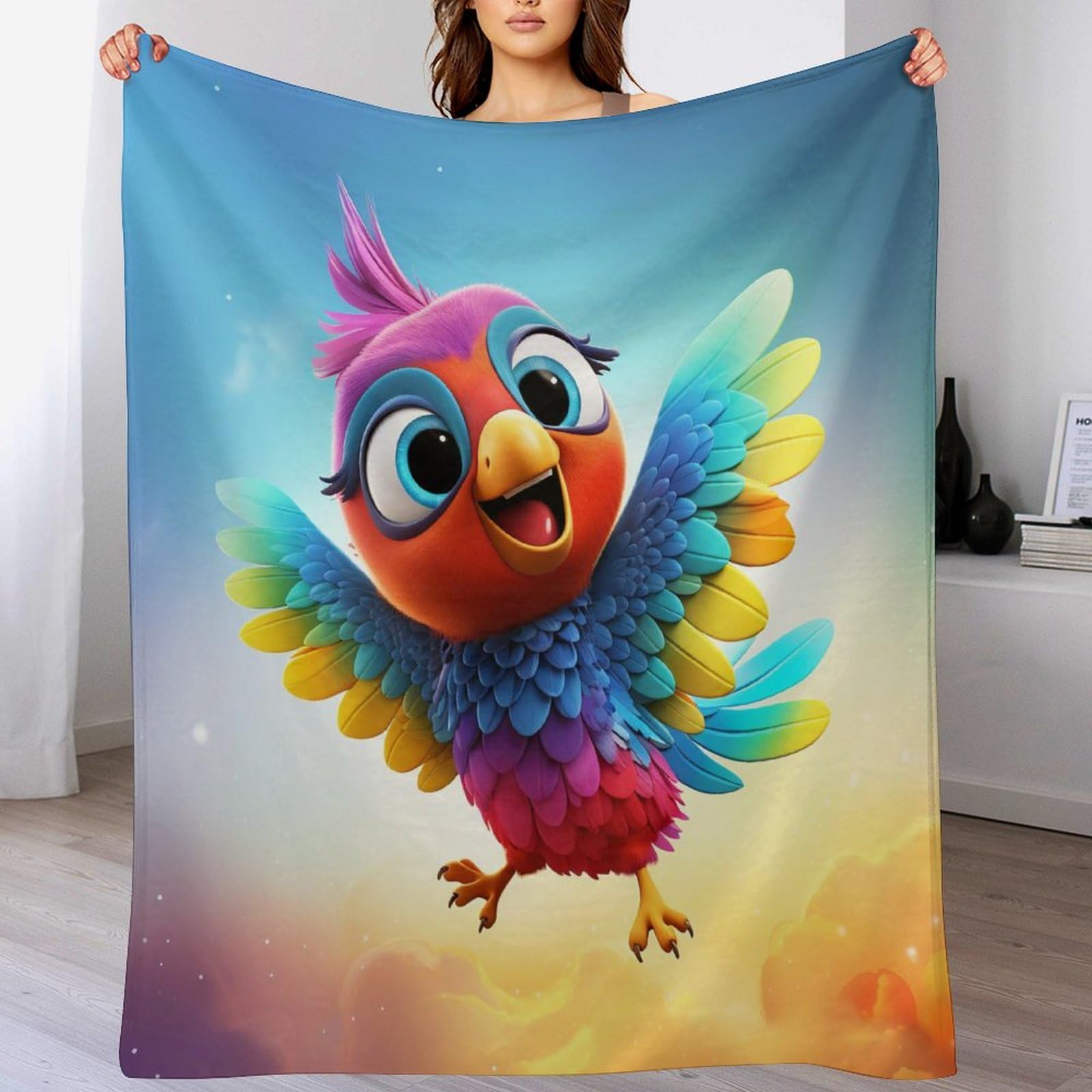 Couverture coq lit 180x200 plaid chaud et confortable