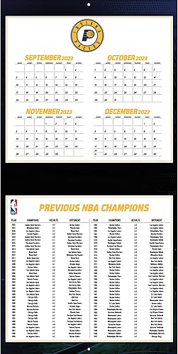 Miniatura 2 de Turner Sports Indiana Pacers 2024 - Calendario de pared de equipo de 12 x 12 pulgadas (24998011880)